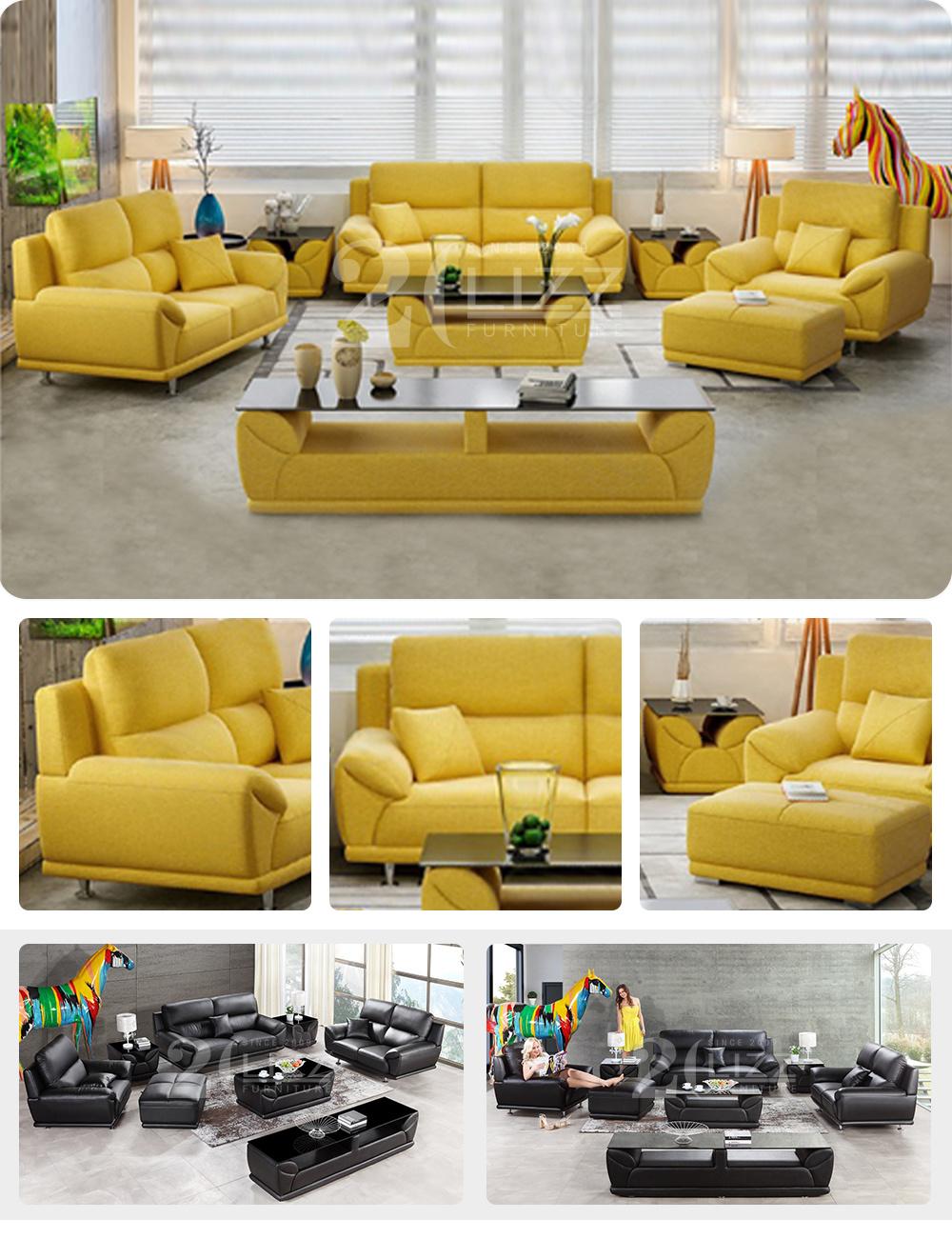 Top Grain Leather and High Quality Modern Home /Living Room Furniture Sofa Sets