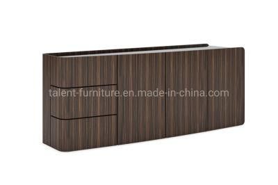 Luxury Veneer Executive Office Furniture Modern Office Furniture Arc-Shaped Credenza (BJD-2409)