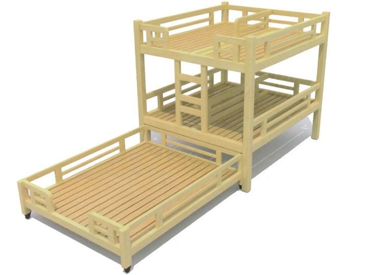 Nursery School Solid Wood Kindergarten Single Bed, Daycare Modern Preschool Furniture Classroom Bed