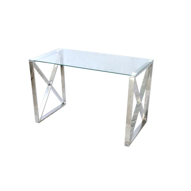 Hot Sales Stainless Steel Glass Top Coffee Table with Gold Legs for Home Banquet Wedding Furniture