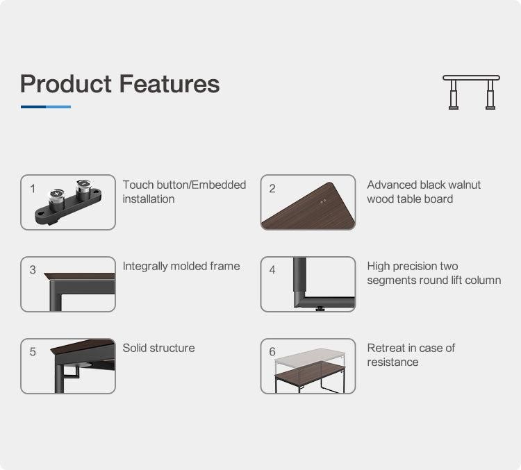 Modern Design Carton Export Packed Furniture Adjustable Office Desk with Good Service