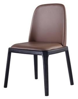 China Wholesale Modern Restaurant Metal Frame Hotel Leisure Leather Dining Chairs