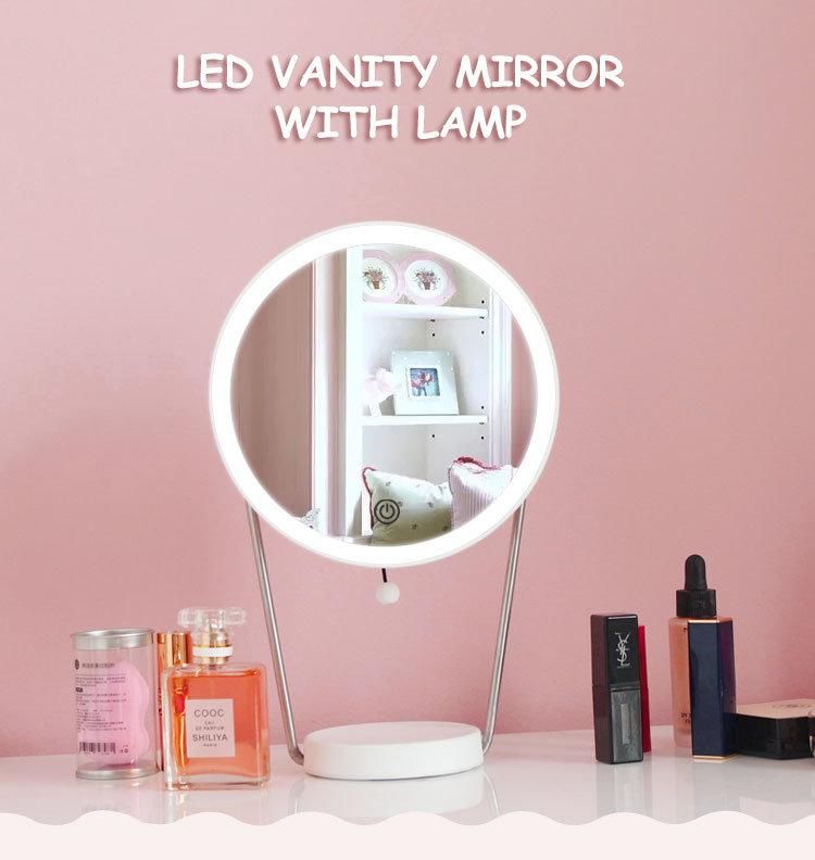 Special Design USB Rechargeable Desktop LED Makeup Mirror with Touch Sensor