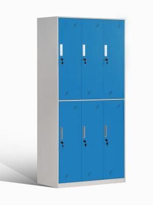 Modern 6 Door Dormitory Student Wardrobe Locker