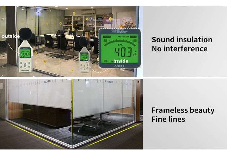 Morden Style Wall Cladding Soundproof Price Soundproof Partition Glass Design Partition Office Furniture