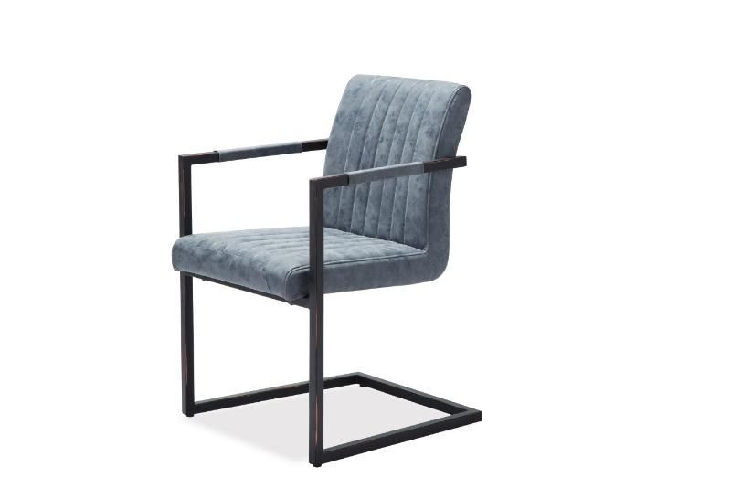 Home Furniture Luxury Upholstered PU Dining Chair with Metal Legs