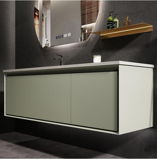 Europic Bathroom Vanity Fancy Bathroom Vanity Cabinet with LED Mirror Ceramic Basin with Circle LED Mirror