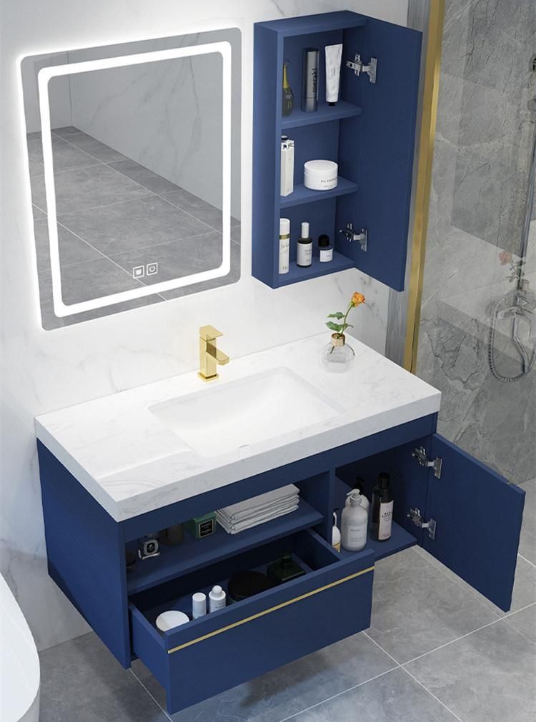 China Factory Wholesale Modern MDF Bathroom Cabinet with Mirror Vanity Set