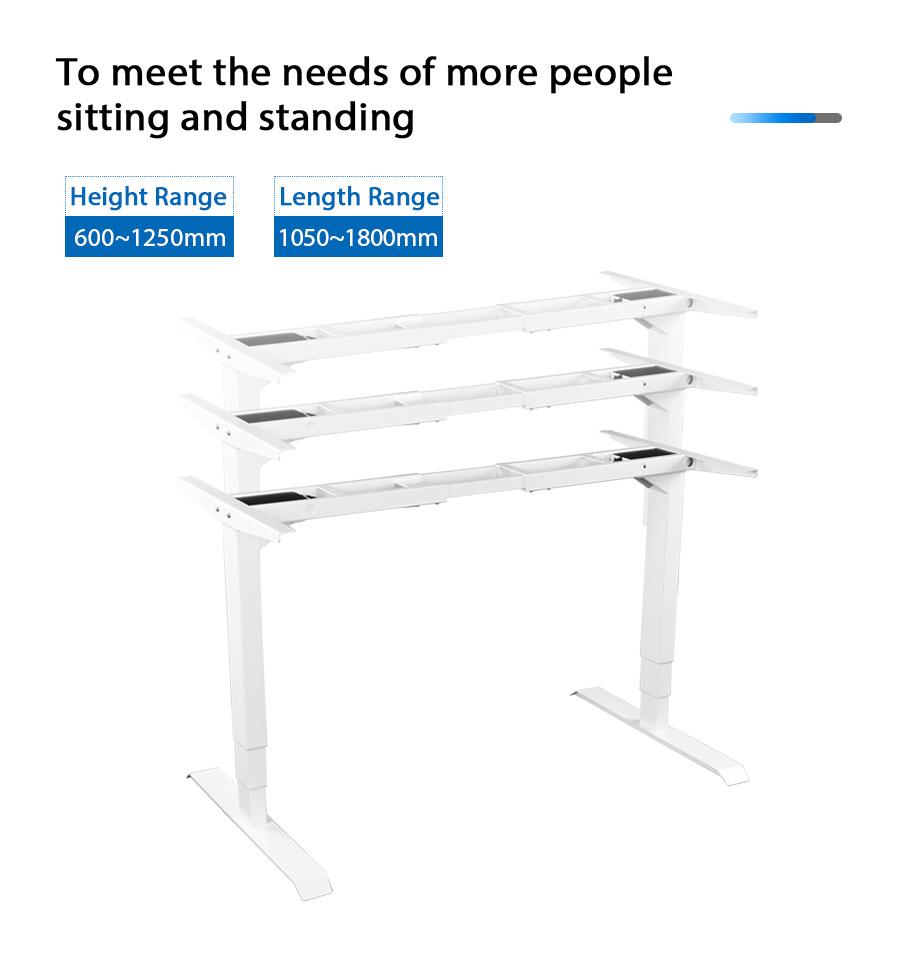 Customized Stable Office Dual Motor Height Adjustable Desk