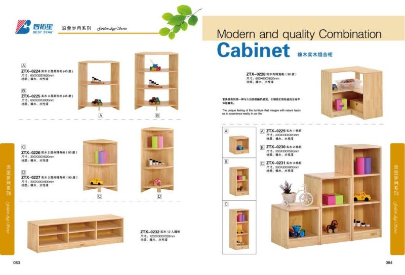 Preschool Corner Cabinet, Kindergarten Toy Storage Cabinet, Children Multi-Function Cabinet, Kids Toy Display Cabinet, Baby Wood Nursery Cabinet