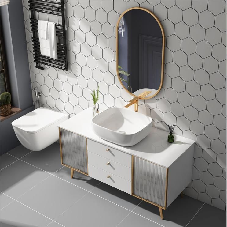 Light Luxury Bathroom Cabinet Combination Floor Type Modern Simplicity