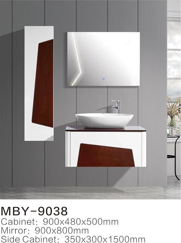 Modern Wall Mounted Waterproof Hotel PVC or MDF Bathroom Cabinet