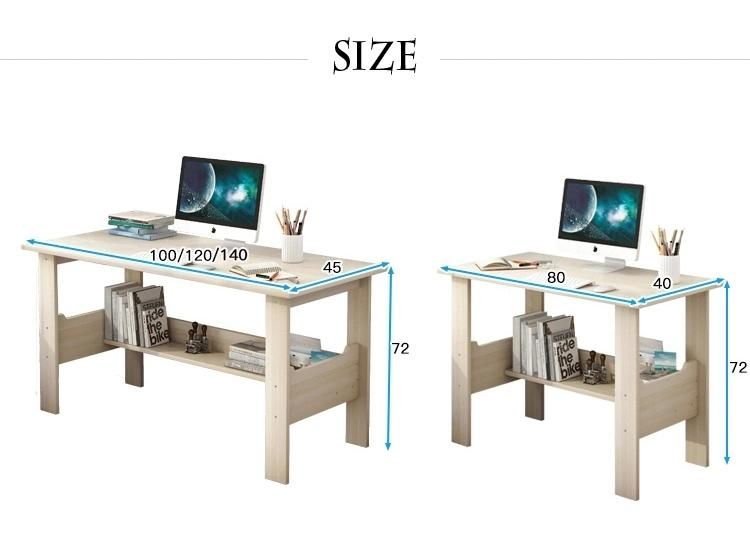 Customized Simple Style MDF Wooden Computer Desk Laptop Table Study Table