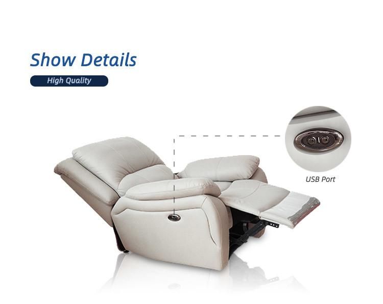 Single Seat Modern Customized Leather Electric Recliner Sofa for Living Room