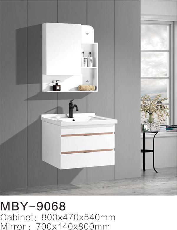 Floor Bathroom Cabinet with LED Mirror