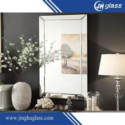 4mm, 5mm, Bathroom Beveled Silver Mirror