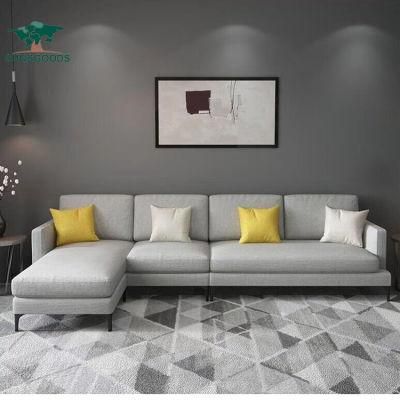 Modern Fabric Sofa Set Designs MOQ One Set L Shape Sofa