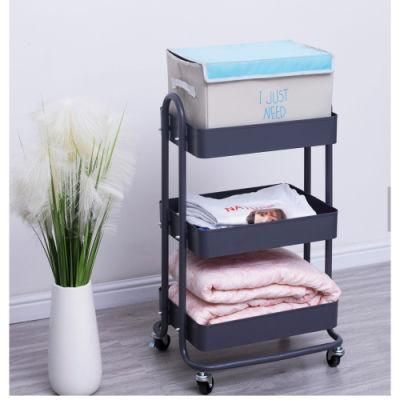 Kitchen Furniture Storage Movable Steel Kitchen Cart Metal Trolley