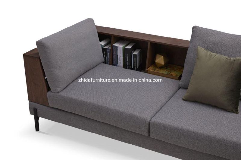 Chinese Hotel Lobby Modern Big L Shape Sectional Fabric Sofa