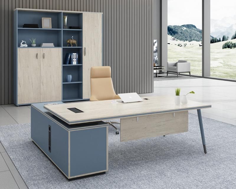 Elegant Modern Bussiness Wooden Furniture Office CEO Boss Laptop Table