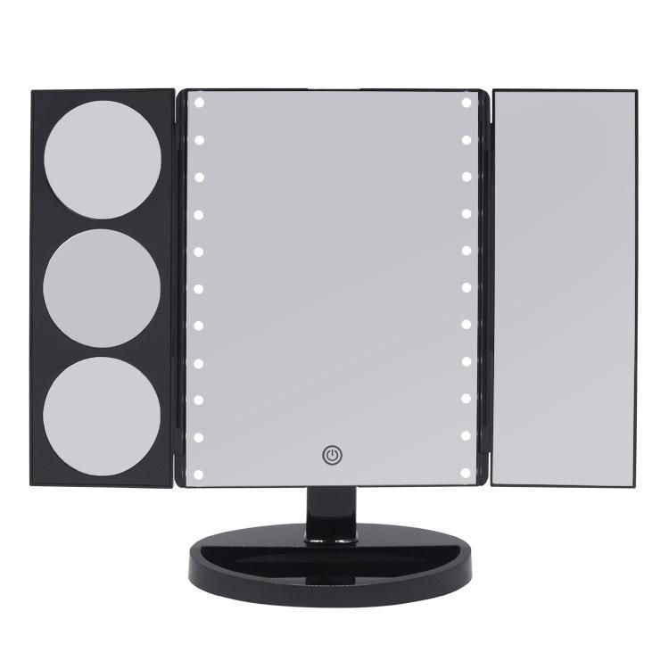 3X/5X/10X with 22 PCS Light LED Tri Fold Make up Fancy Mirror