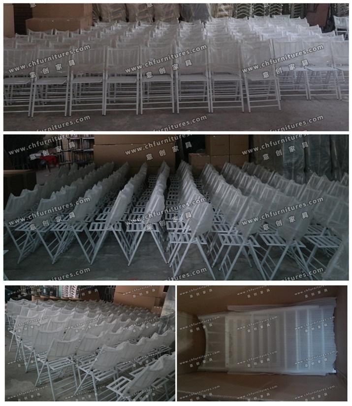 Yc-A351 White Steel Folding Chiavari Party Chair for Sale