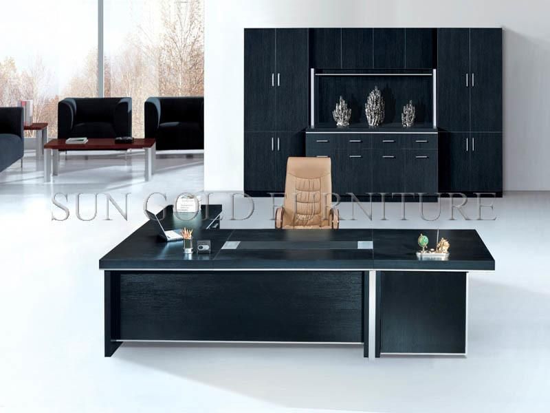 Factory Outlet Modern Black Office Desk with File Cabinet (SZ-OD272-1)