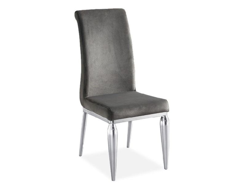 Wholesale Luxury Velvet Silver Metal Dining Chair Made in China