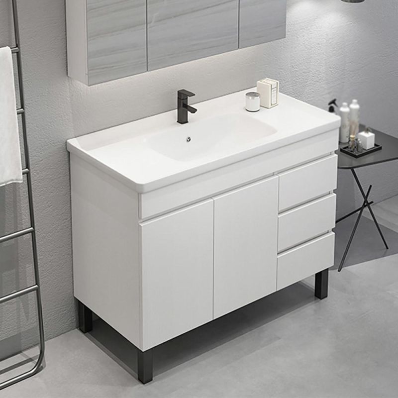 Modern 60" Floating Bathroom Vanity Set Wall Mount Vessel Double Sink Vanity