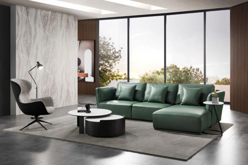 Foshan Factory L Shape Leather Sofa Comfortable Home Furniture Sofa GS9040