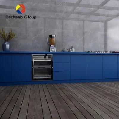 Deep Blue Navy Linear Shape High Class Assembly Kitchen Cabinet