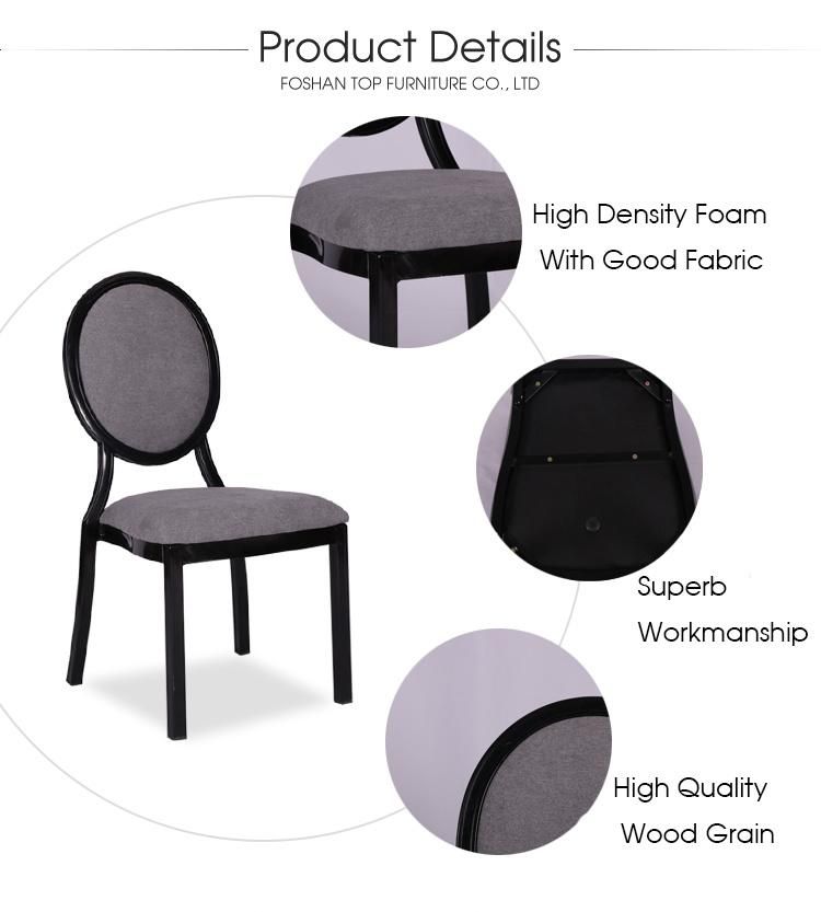 Outdoor Furniture Nice Designs Woodlook Metal Aluminum Ghost Louis Banquet Wedding Dining Chair in Hotel Restaurant Event