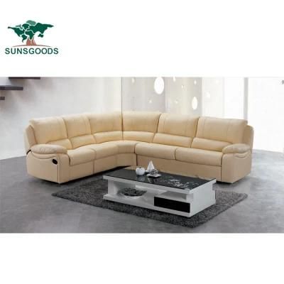 Modern Living Room Furniture L Shape Leisure Wooden Frame Sofa Set