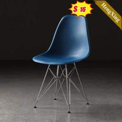 Classical Wholesale Modern Cheap PP Plastic Dining Room Chair with Chromed Metal Legs