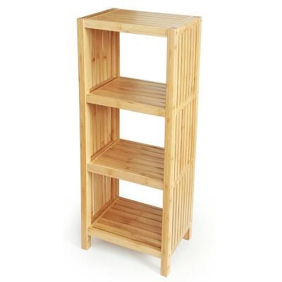 4-Tier Bamboo Rack Freestanding Bathroom Shelf