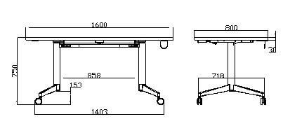 Factory Price Swivel Meeting Metal Conference Folding Office Table