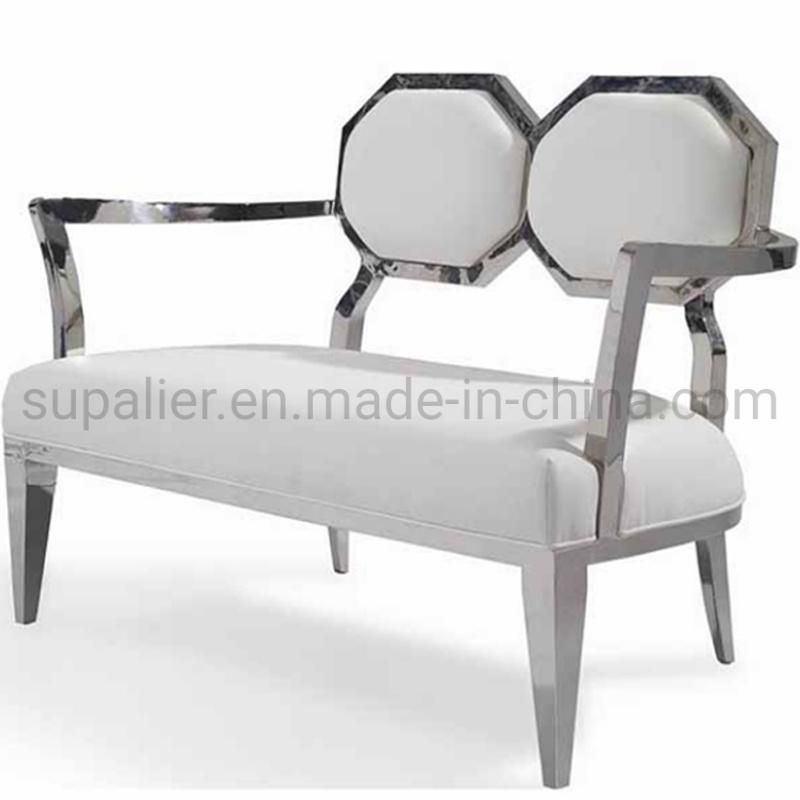 Nordic Style Hotel Furniture Metal Frame 3 Seater Fabric Sofa