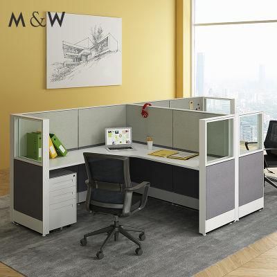 Modern Design Furniture Melamine Desk Manufacturing Workstation Linear L Shape Factory Office Partition