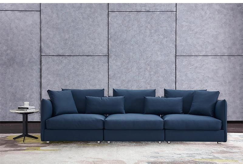 Zhida High-End Good Quality Modern Home Furniture Villa Living Room L Shape Couch Corner Sectional Fabric Sofa