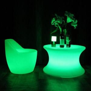 Plastic LED Round Coffee Table for Lounge Furniture Party Hire