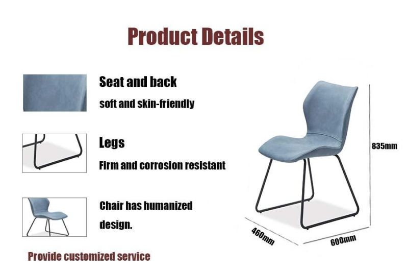 Wholesale Outdoor Garden Home Furniture Office PU Leather Steel Dining Chair