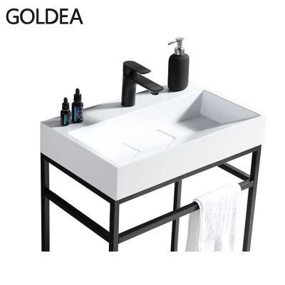 High Quality Floor Mounted New Goldea Hangzhou Wooden Furniture Bathroom Vanity Vanities Cabinet