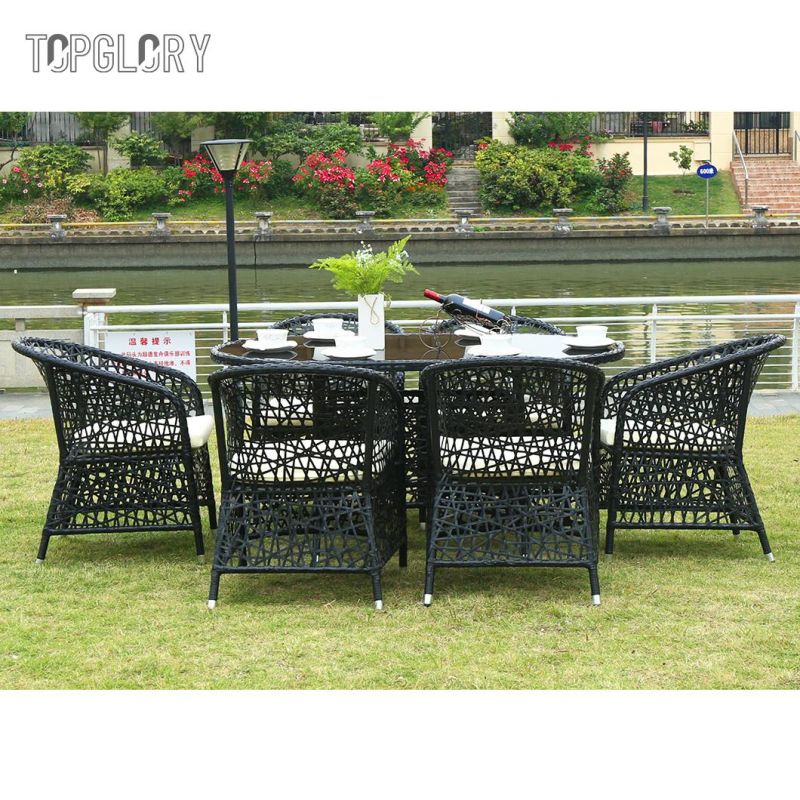 Modern Outdoor Furniture Home Hotel Restaurant Patio Garden Aluminum Rattan Chair and Table Set