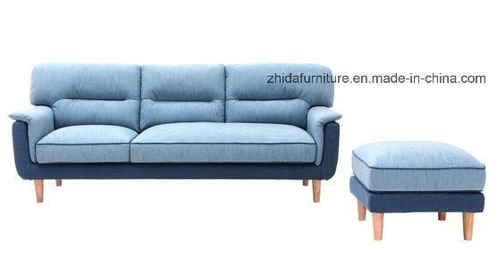 Fabric Small Couch with Colourful Cushions for Living Room