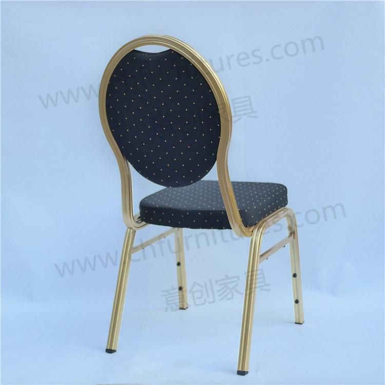 Yc-Zl140 Round Backrest Aluminum Banquet Dining Chair for Sale