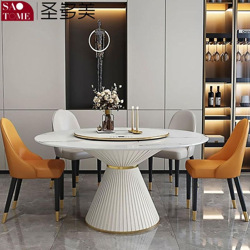 Strong Round Modern White Dining Table for Restaurants