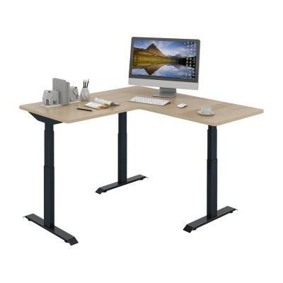 Modern Melamine Metal Frame L Shape Corner Office Desk Manager Table