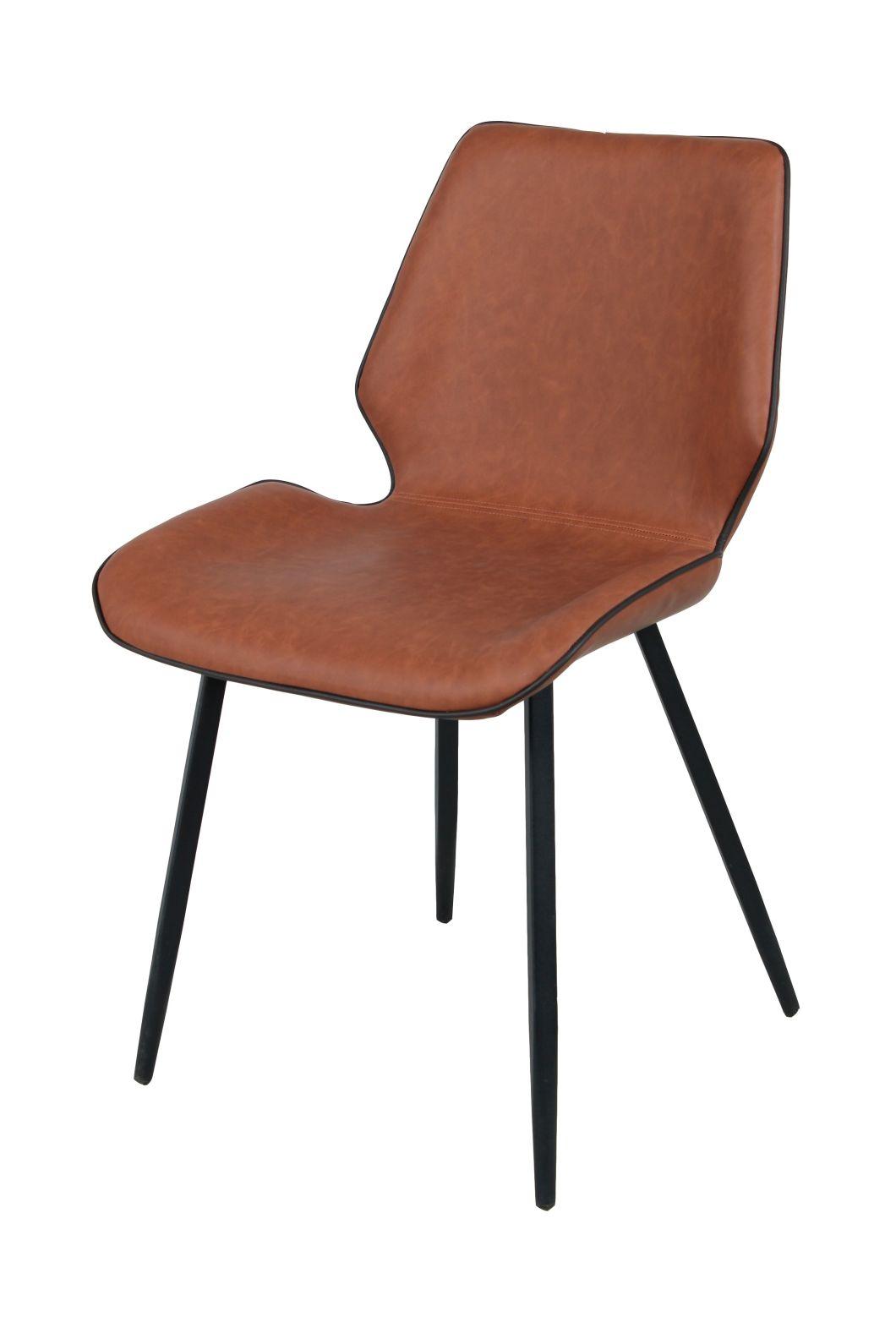 Nordic Style Home Restaurant Furniture PU Leather Colored Dining Chair for Cafe Bar