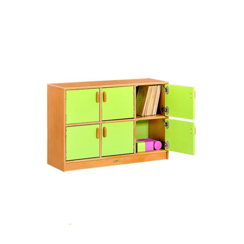 Hot Sale Wooden Modern Kindergarten Kids Storage Cabinet, Preschool Nursery and Daycare Children Wooden Furniture, High Quality Kids Toy Storage Cabinet