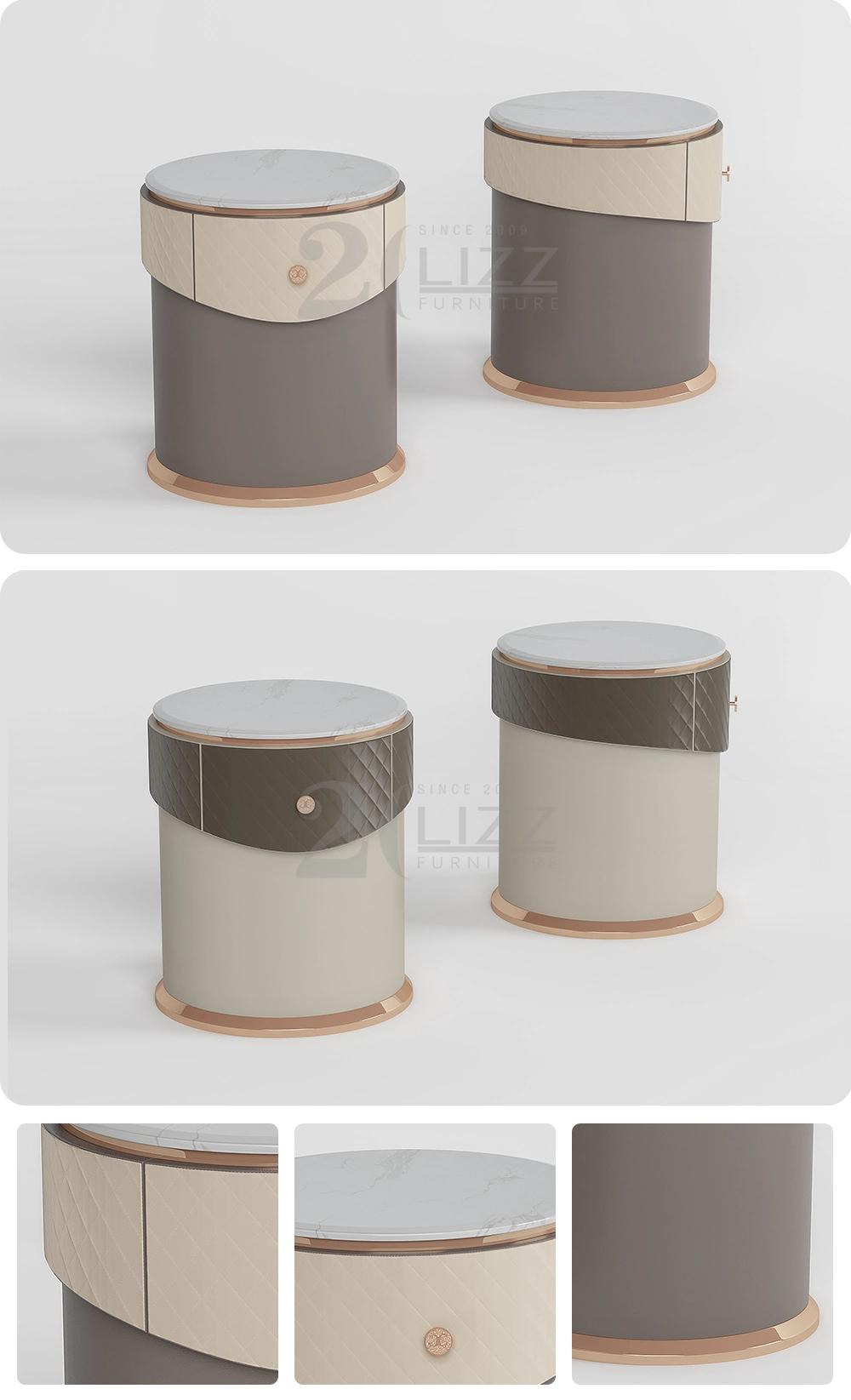 Beside Table Modern Italian Design High Quality Home Furniture Marble Bedroom Nightstand